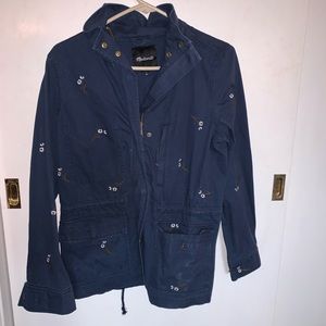Madewell Navy Floral Jacket